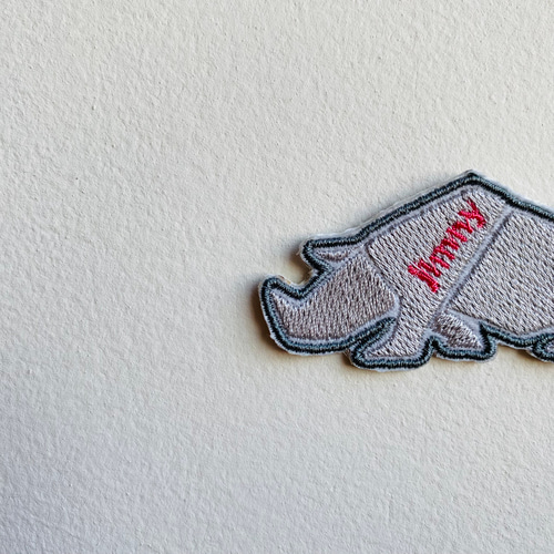 サイ刺繍ワッペン グレー ワッペン・アップリケ もの屋 通販