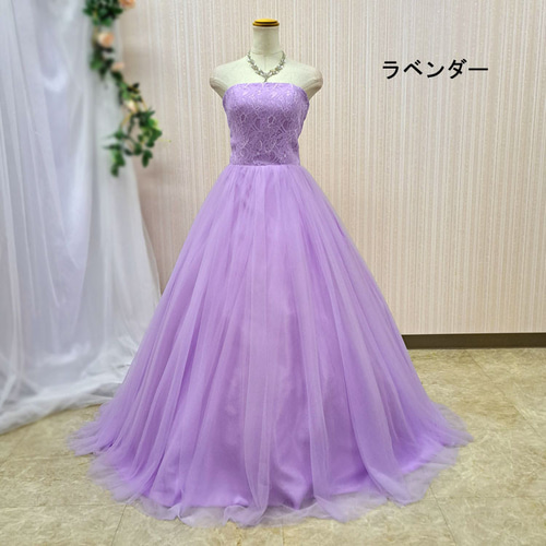 カラードレス 赤 ペールオレンジ 緑 モーヴピンク グレー ラベンダー