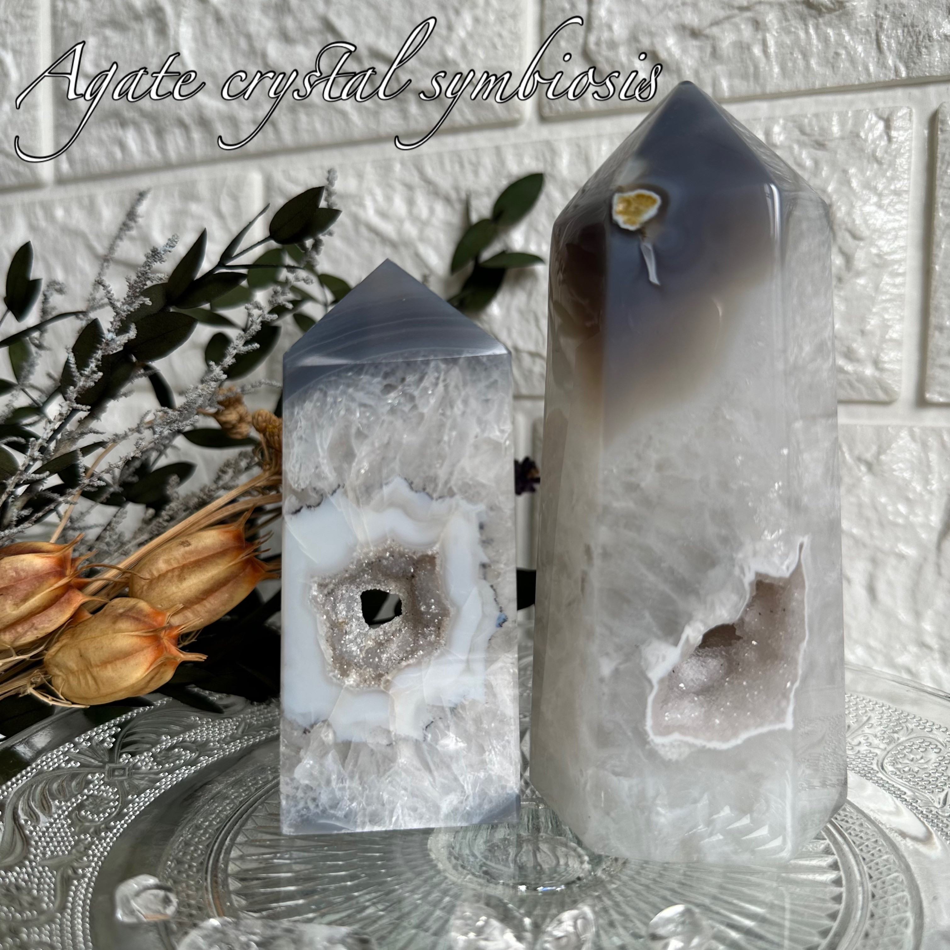 瑪瑙、水晶共生ポイントA その他インテリア雑貨 円と縁 by