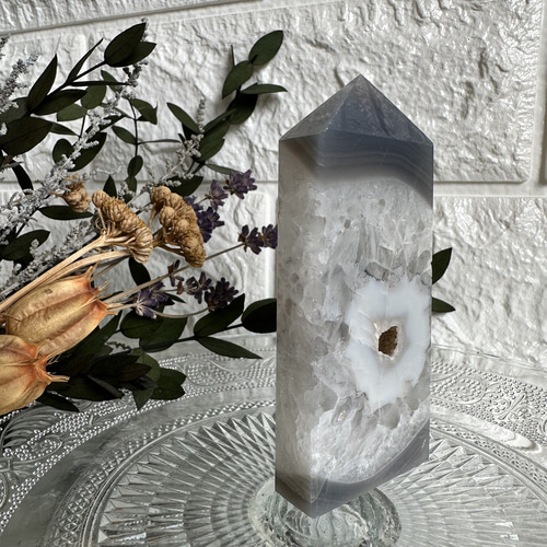 瑪瑙、水晶共生ポイントA その他インテリア雑貨 円と縁 by