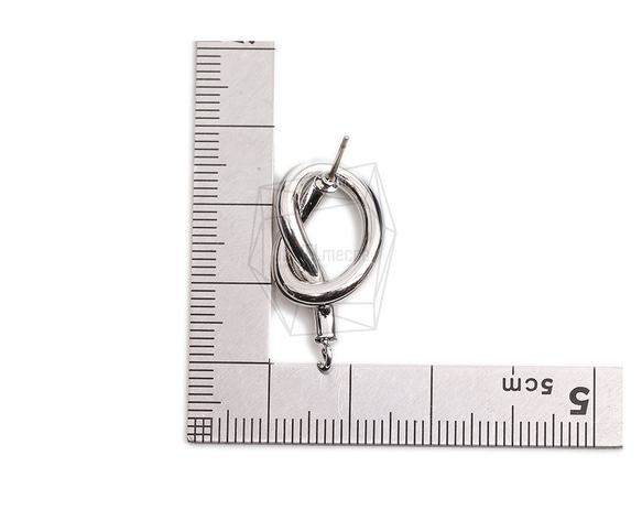 ERG-2314-R [2 pieces] 結圓耳環，結圓柱耳環 第5張的照片