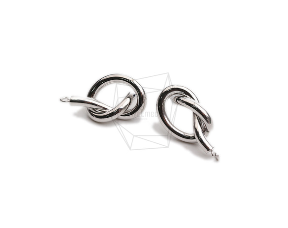 ERG-2314-R [2 pieces] 結圓耳環，結圓柱耳環 第2張的照片
