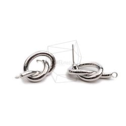 ERG-2314-R [2 pieces] 結圓耳環，結圓柱耳環 第3張的照片