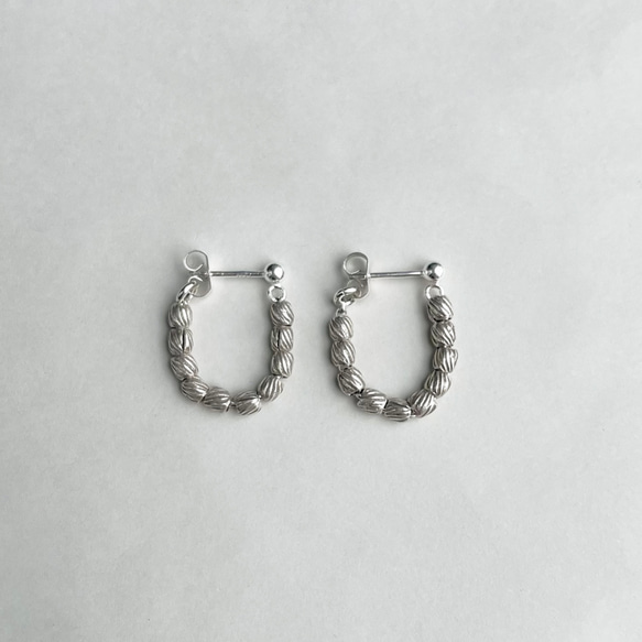 Line beads pierce（Karen Silver×SV925） 3枚目の画像