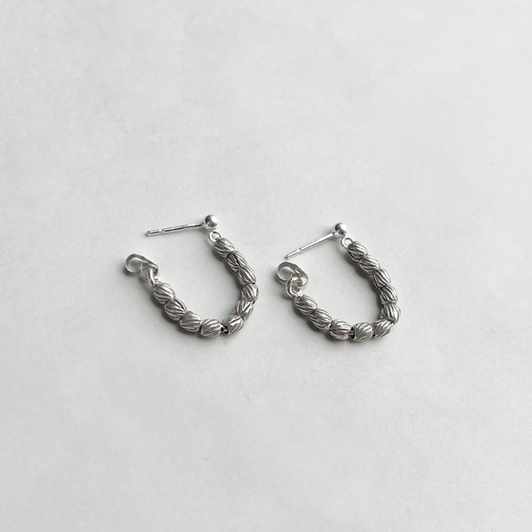 Line beads pierce（Karen Silver×SV925） 4枚目の画像