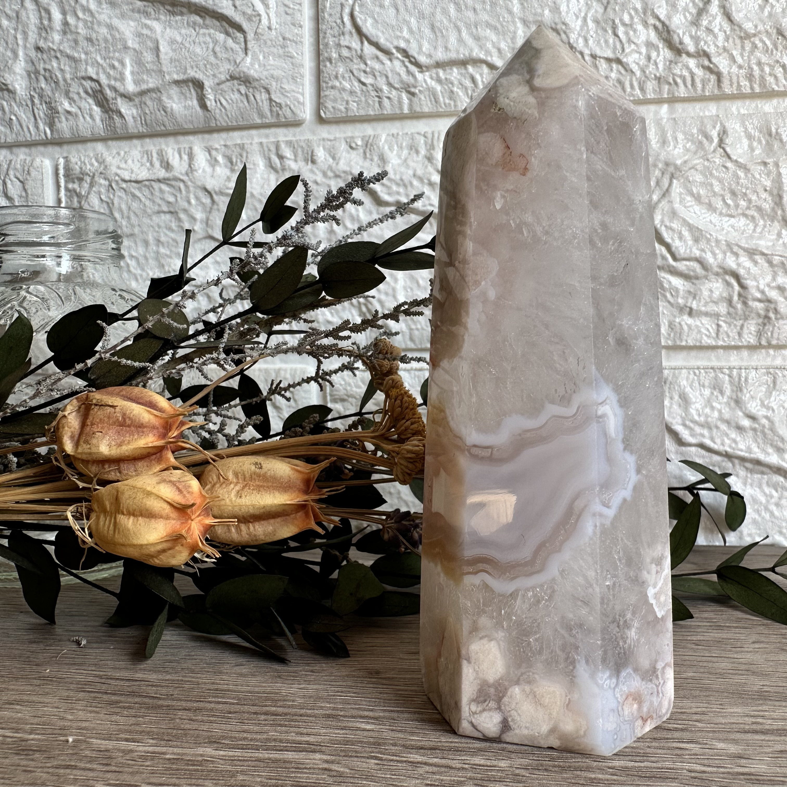 0606168  天然瑪瑙水晶共生ハート型 桜瑪瑙のハート | 天然石と雑貨のお店 Angel's voice