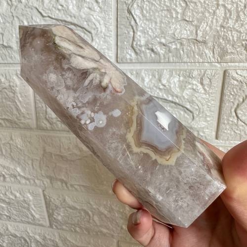 桜瑪瑙、水晶共生ポイントB その他インテリア雑貨 円と縁 by