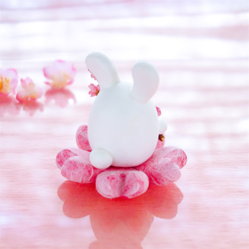 桜うさぎ＊再販・受注制作＊(和紙の彩り) その他置物 ほんわか屋