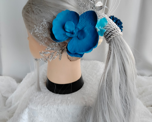 参考作品。帯留帯飾りセット『蒼翆』（朱） ポリマークレイ 参考作品。帯留帯飾りセット『蒼翆』（朱） ポリマークレイ 帯留