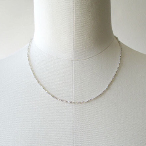 Creema限定】K10 極小 あこやケシパール ショートネックレス 10BP-004 