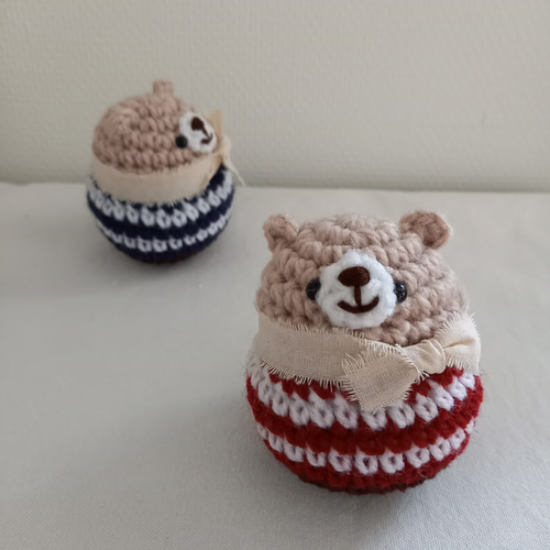 くまの雛人形(小)その壱 あみぐるみ hottocafe212 通販 15386227