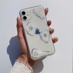 Dot-milk- / スマホケース iPhoneケース ハンドメイド ペイント クリア レジン 2枚目の画像