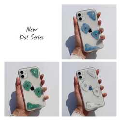 Dot-milk- / スマホケース iPhoneケース ハンドメイド ペイント クリア レジン 5枚目の画像