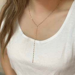 Gold Y Necklace 4枚目の画像