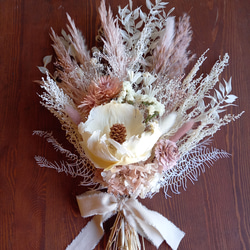 再販』アンティークテイスト*✲ﾟくすみブルーのスワッグ✿ブーケ