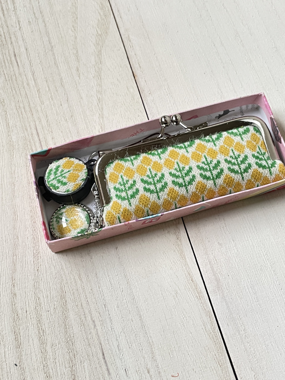 2wayコンパクトコインケース・印鑑ケース(ミモザ・ホワイト） 9枚目の画像