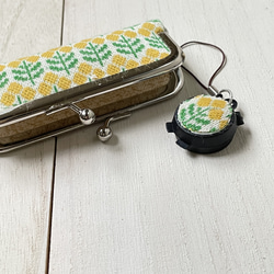 2wayコンパクトコインケース・印鑑ケース(ミモザ・ホワイト） 6枚目の画像