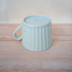 白磁しのぎマグカップ　大きめ　カフェオレ　スープカップにも　シンプル　ナチュラル 6枚目の画像
