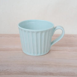 白磁しのぎマグカップ　大きめ　カフェオレ　スープカップにも　シンプル　ナチュラル 4枚目の画像