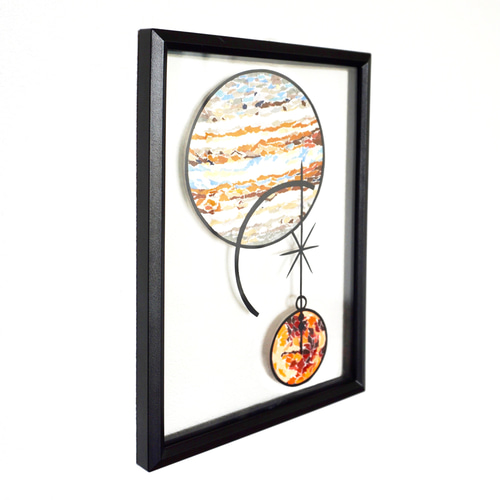 切り絵×ちぎり絵】Mars ×Jupiter -火星×木星- 原画アート 絵画
