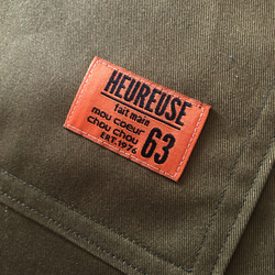 【キッズエプロン】 150 男の子 女の子 子ども エプロン 三角巾 セット   ★ オリーブグリーン 着脱簡単 5枚目の画像