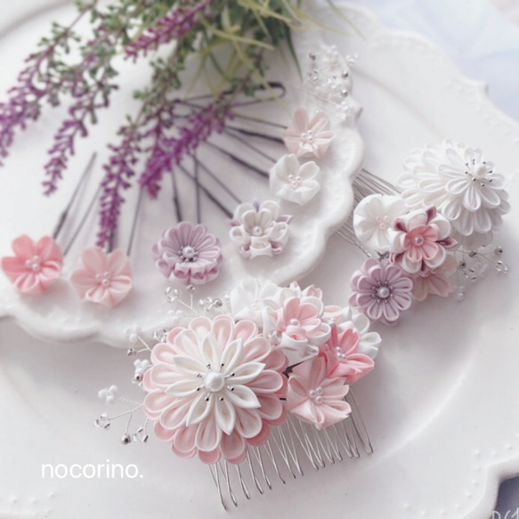 つまみ細工髪飾り 桜 成人式 卒業式 袴 七五三 和装髪飾り かんざし