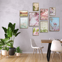 春の花のフォトポスター　/ i1196 / ピンクの桜、モクレン、バラなど　インテリアポスター 11枚目の画像