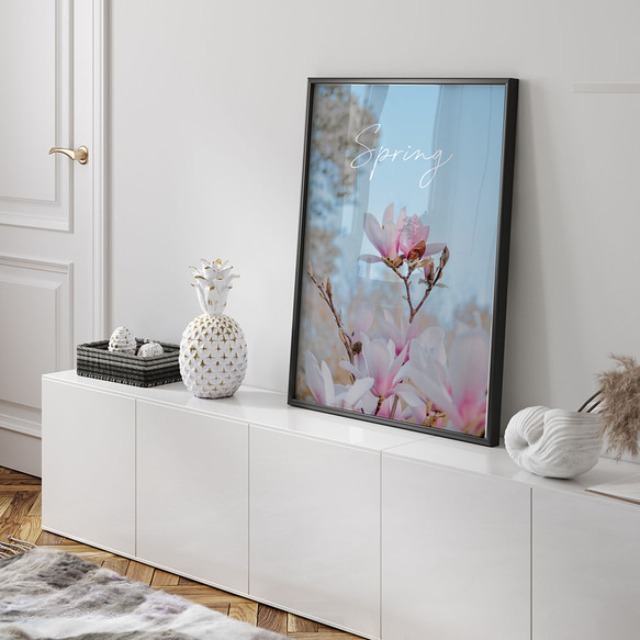 春の花のフォトポスター　/ i1196 / ピンクの桜、モクレン、バラなど　インテリアポスター 6枚目の画像