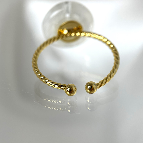 レースガラスの指輪 オパールホワイト（白） リング【春色新作2023】 7枚目の画像