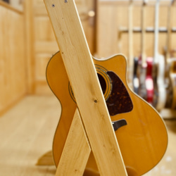 【オーダー品】手作り木工　木製ギタースタンド （オーク） ２本掛け 4枚目の画像