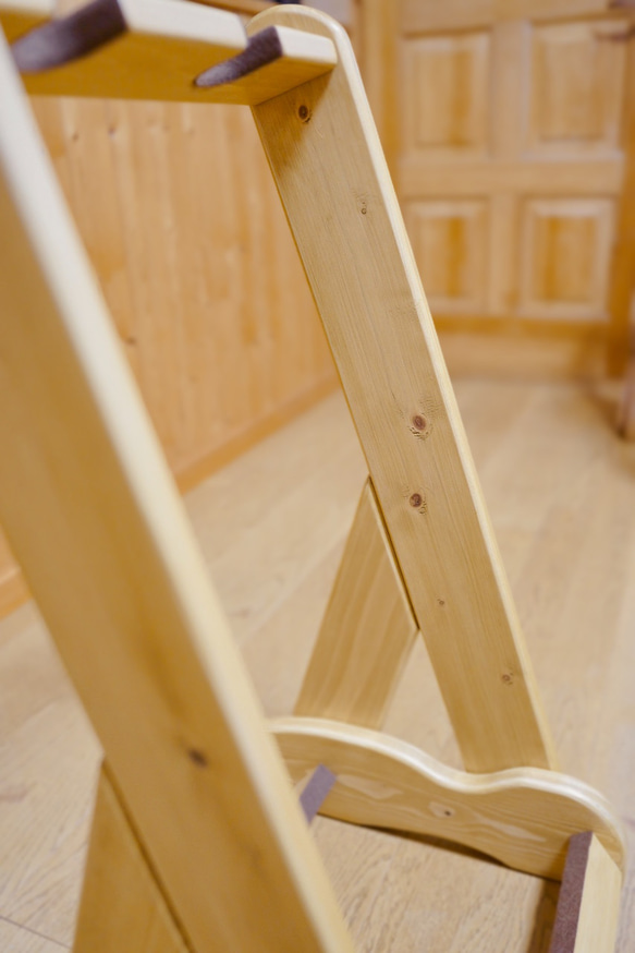 【オーダー品】手作り木工　木製ギタースタンド （オーク） ２本掛け 8枚目の画像
