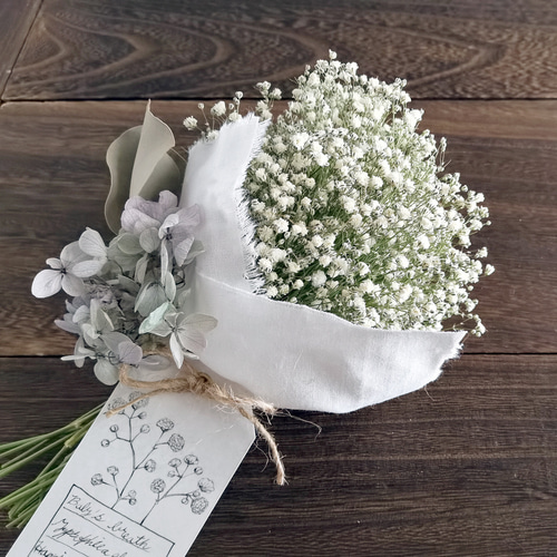 かすみ草 ドライフラワー 5本⇒5g 〈No.32〉 かすみ草をドライフラワーに