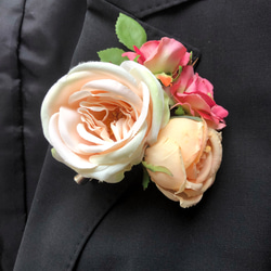 3種類バラのブーケコサージュ【親子コサージュ対応可】卒業式・入学式・卒園式・入園式・結婚式 1枚目の画像