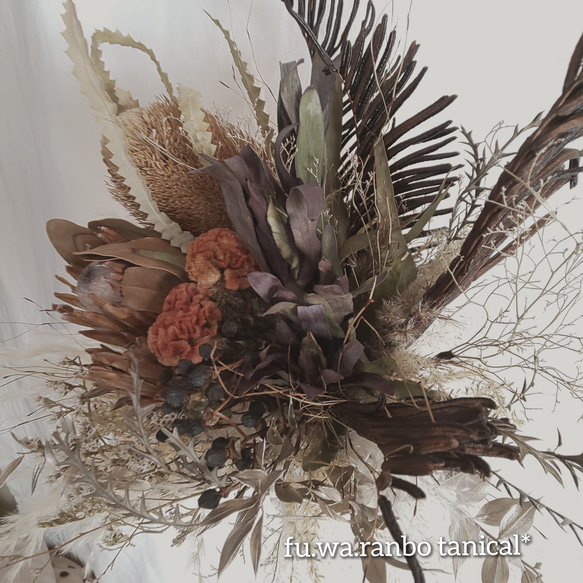 *wedding&interior bouquet＊パンパス&バンクシア  ドライフラワーブーケ 6枚目の画像