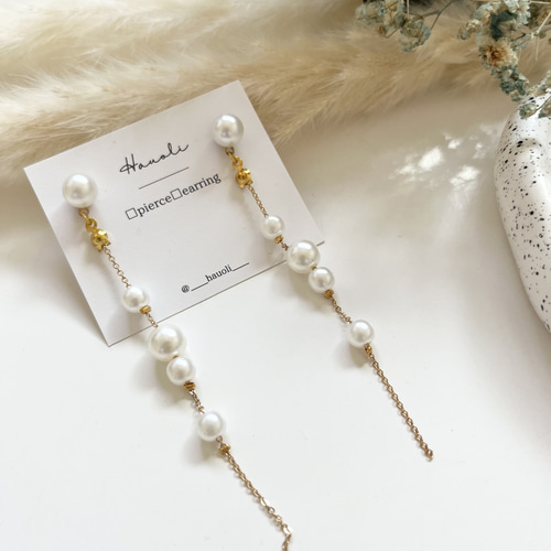 最も信頼できる 特別価格】パール ロング ゴールド ピアス イヤリング アクセサリー