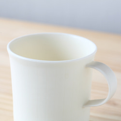 白磁　たっぷりマグカップ　マット　コーヒー 3枚目の画像