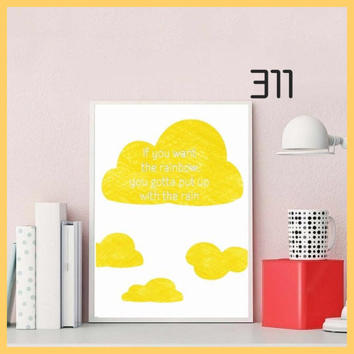 ⭐️うつむいていたら虹は見えないよ 送料無料 A4ポスター 北欧アート