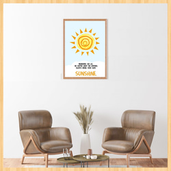 ⭐️いつも心に太陽を⭐️送料無料　A4ポスター　北欧アート　プレゼント　名言　英語 3枚目の画像