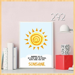 ⭐️いつも心に太陽を⭐️送料無料　A4ポスター　北欧アート　プレゼント　名言　英語 2枚目の画像