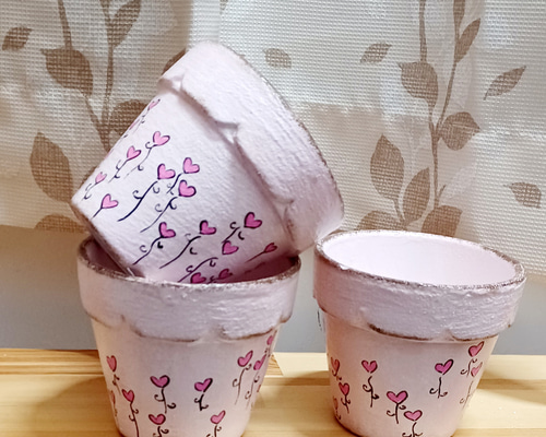 zimako　リメイク鉢　お花 zimako様専用 リメイク鉢 お花