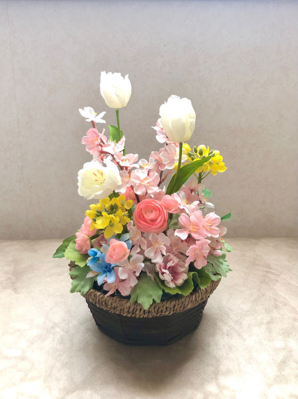 春のお花見アレンジメント　アーティフィシャルフラワー 6枚目の画像
