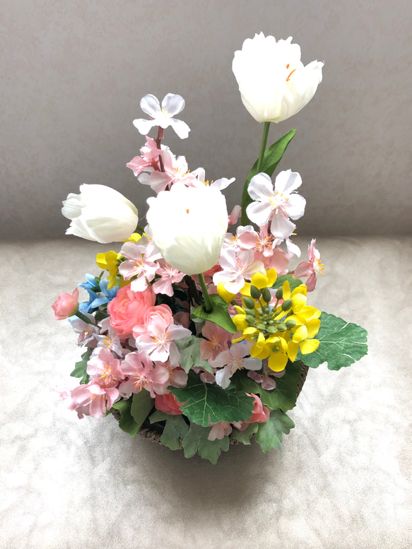 春のお花見アレンジメント　アーティフィシャルフラワー 4枚目の画像