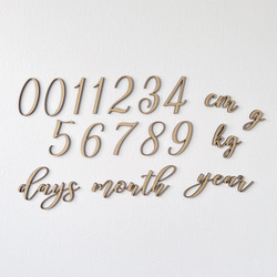 マンスリーレターバナー　ウッドバナー　木製バナー　月齢フォト 1枚目の画像