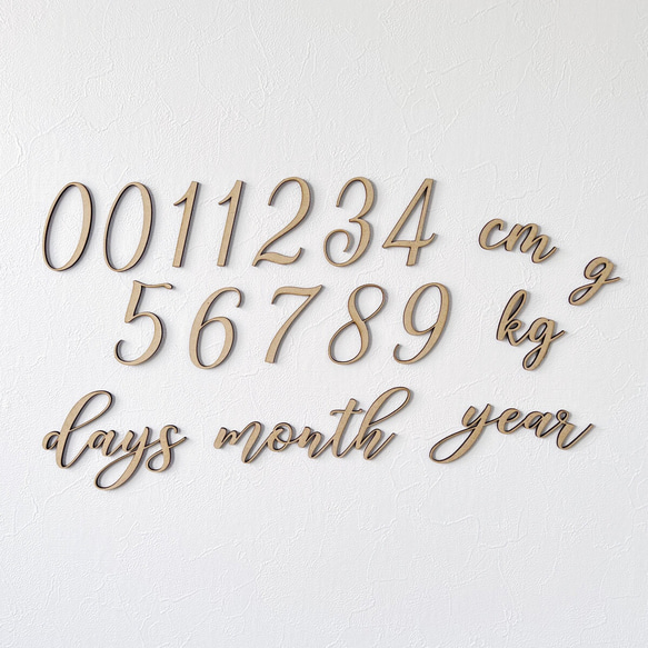 マンスリーレターバナー　ウッドバナー　木製バナー　月齢フォト 1枚目の画像