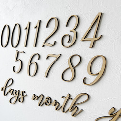 マンスリーレターバナー　ウッドバナー　木製バナー　月齢フォト 3枚目の画像