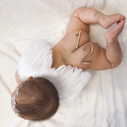 マンスリーレターバナー　ウッドバナー　木製バナー　月齢フォト 4枚目の画像