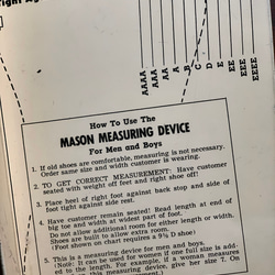 アド付き made in USA 靴サイズ計測デバイス1940-60年代Mason Measuring Device 20枚目の画像