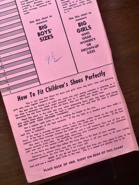 アド付き made in USA 靴サイズ計測デバイス1940-60年代Mason Measuring Device 14枚目の画像