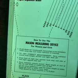 アド付き made in USA 靴サイズ計測デバイス1940-60年代Mason Measuring Device 17枚目の画像