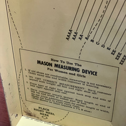 アド付き made in USA 靴サイズ計測デバイス1940-60年代Mason Measuring Device 5枚目の画像